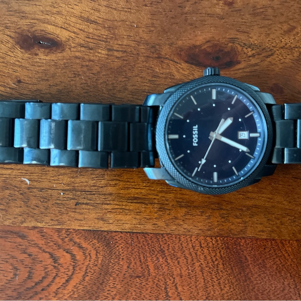 FOSSIL MENS MACHINE BLACK WATCH